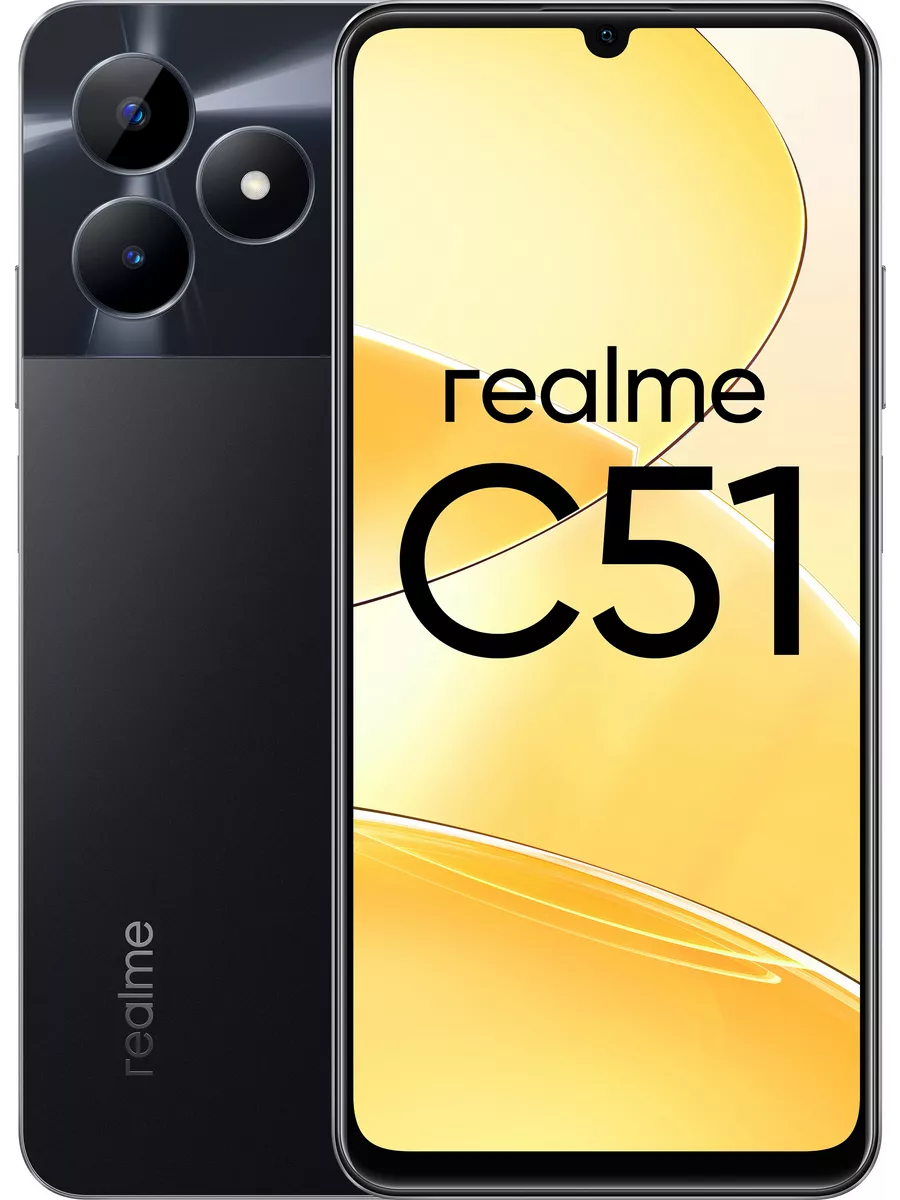 Смартфон C51 4/64 ГБ черный Realme 195277232 купить в интернет-магазине  Wildberries