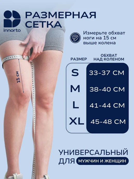 INNORTO Ортез на колено 52371, серый, фото 4