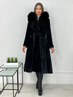 Пальто с натуральным песцом зимнее Meltem 195288876 купить за 21 036 ₽ в интернет-магазине Wildberries