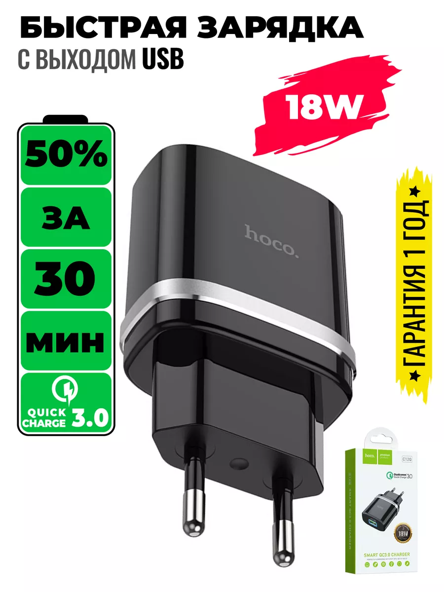 Быстрая зарядка для телефона,USB сетевой блок питания юсб