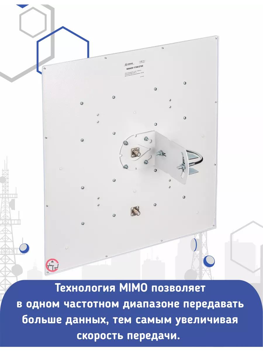 Антенна KAA20 1700-2700МГц 20 дБ MIMO F Крокс 195310403 купить в  интернет-магазине Wildberries