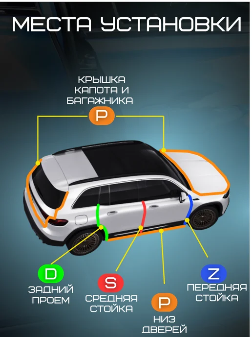 LAZA_AUTO_TOP Защита кромки двери автомобиля, молдинг, уплотнитель, вариант, фото 5