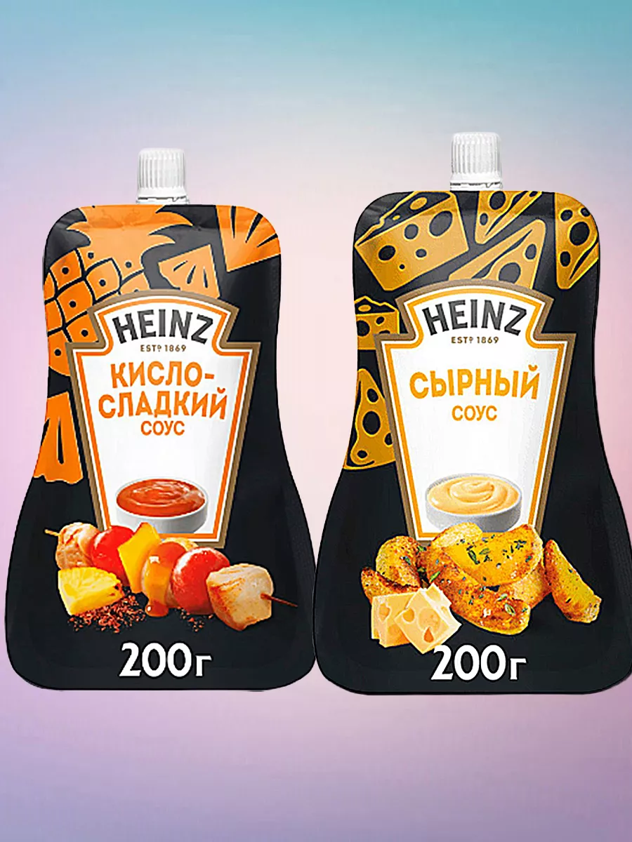 Соус кисло-сладкий + сырный 200 гх 2штуки Heinz 195333958 купить за 485 ₽ в  интернет-магазине Wildberries