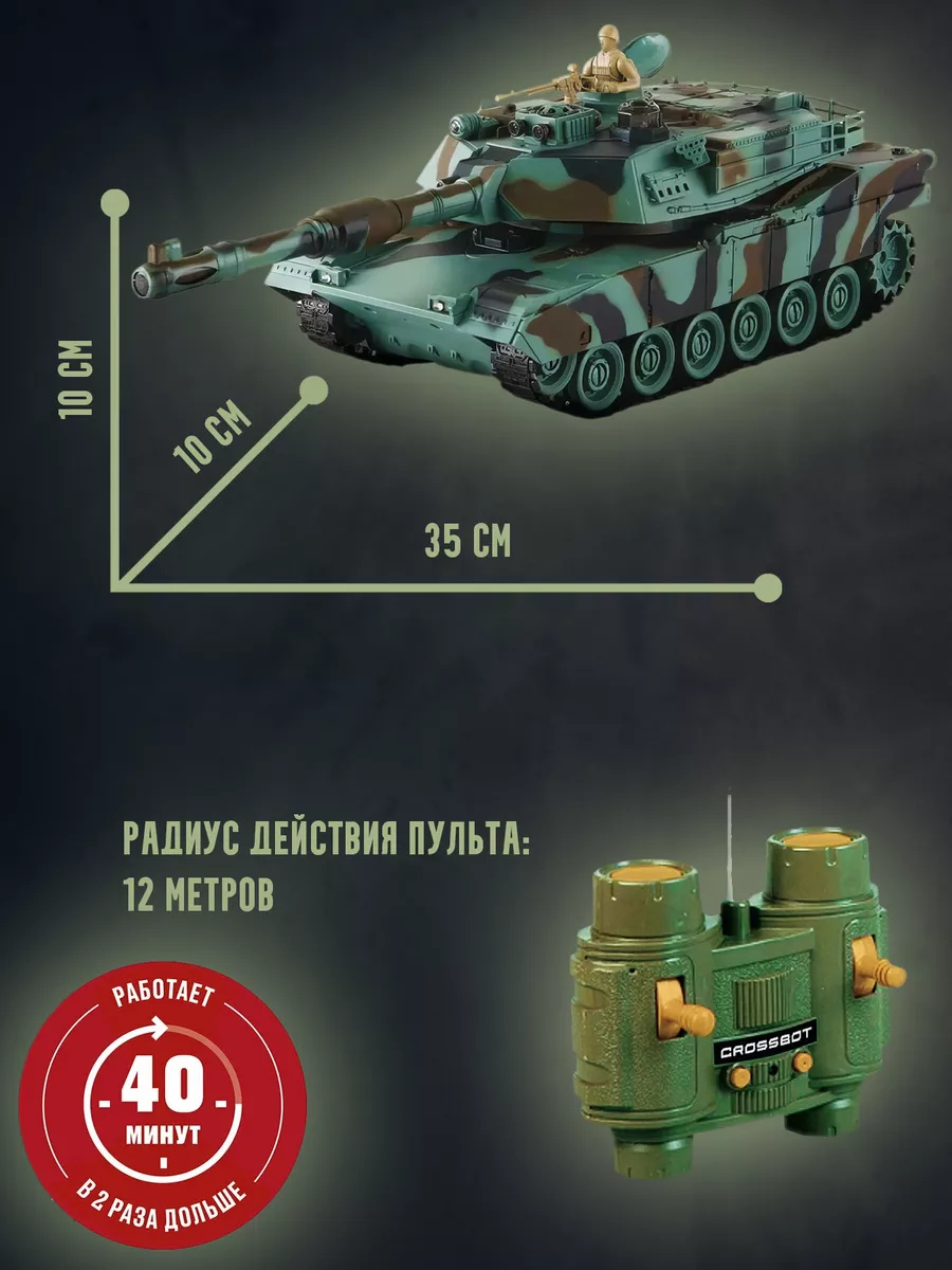 Радиоуправляемый танк Abrams M1A2, свет, звук, танковый бой Наша игрушка  195345559 купить за 3 053 ₽ в интернет-магазине Wildberries