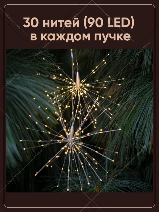 Клевая тема Гирлянда светодиодная Фейерверк, вариант, фото 4