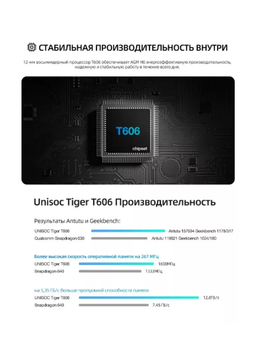 Защищенный смартфон AGM H6, 8+256 Gb AGM 195423344 купить за 17 388 ₽ в  интернет-магазине Wildberries