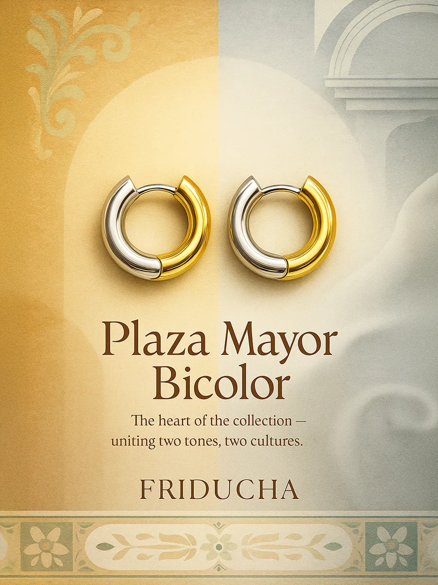 Серьги-конго Plaza Mayor Bicolor 20 мм