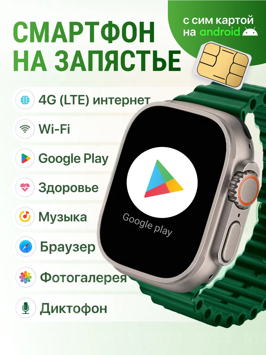 Смарт часы c WiFi и сим картой X9 Call на Android NYL1 Smart 195544660  купить в интернет-магазине Wildberries