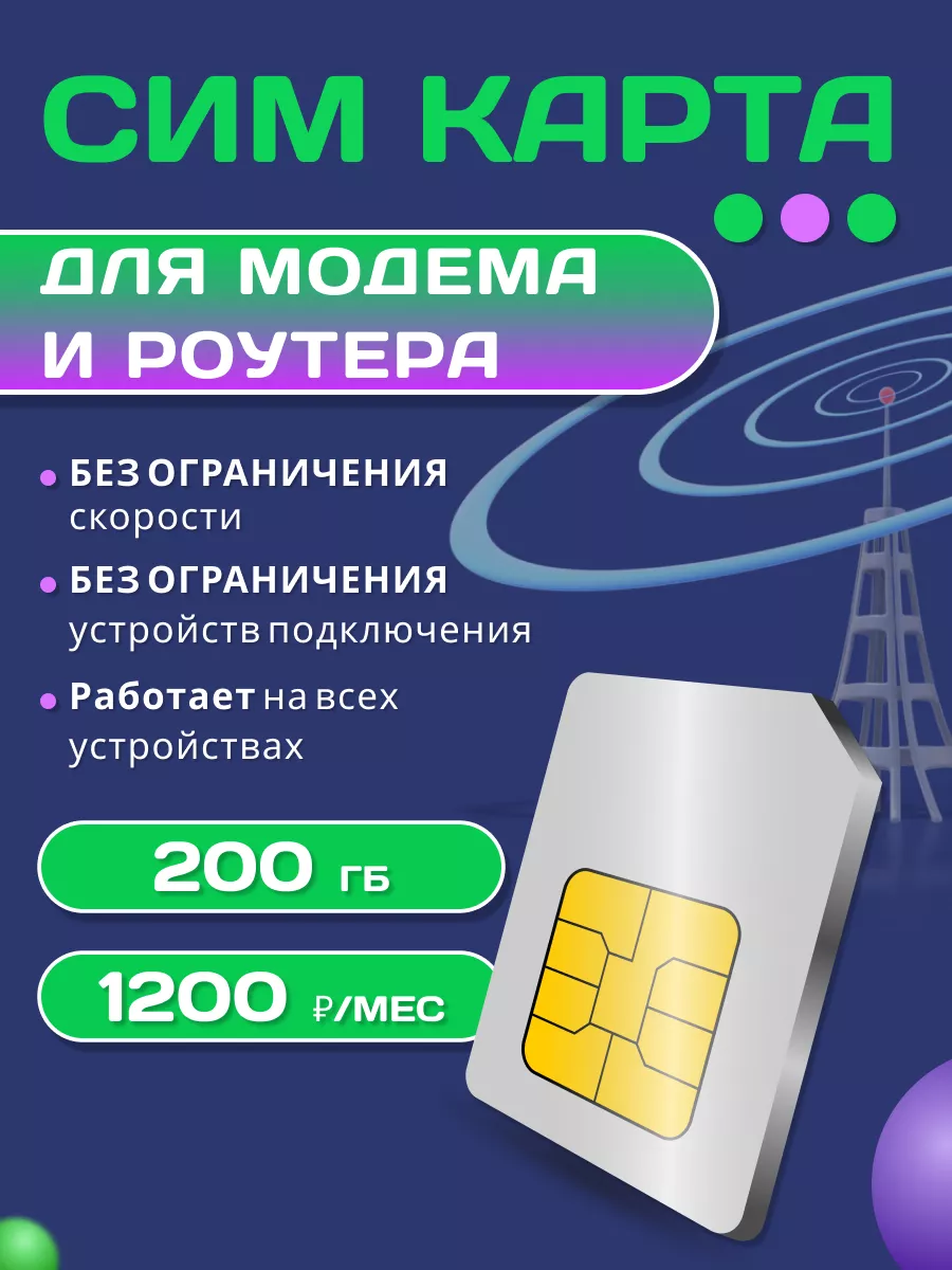 Сим карта для модема, для интернета ALL SIM 195566312 купить за 142 ₽ в  интернет-магазине Wildberries