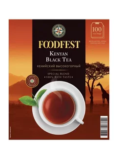 Чай Kenyan Black tea байховый, 100 пакетиков, 200 гр FOODFEST 195613973 купить за 351 ₽ в интернет-магазине Wildberries