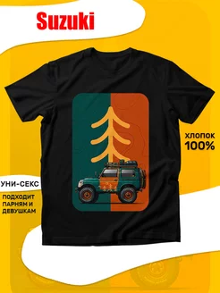 Футболка с принтом авто Suzuki tuk2.ru 195621486 купить за 380 ₽ в интернет-магазине Wildberries