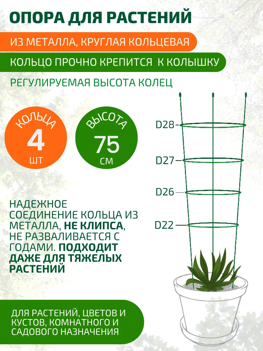 Опора для цветов и растений круглая