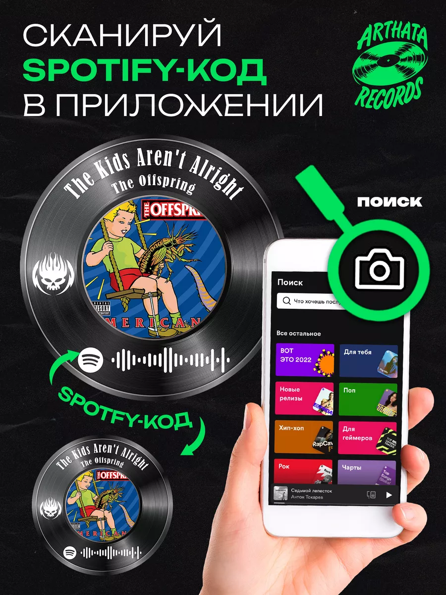 Spotify постер The Offspring - The kids aren t alright Arthata-Records  195749411 купить за 595 ₽ в интернет-магазине Wildberries