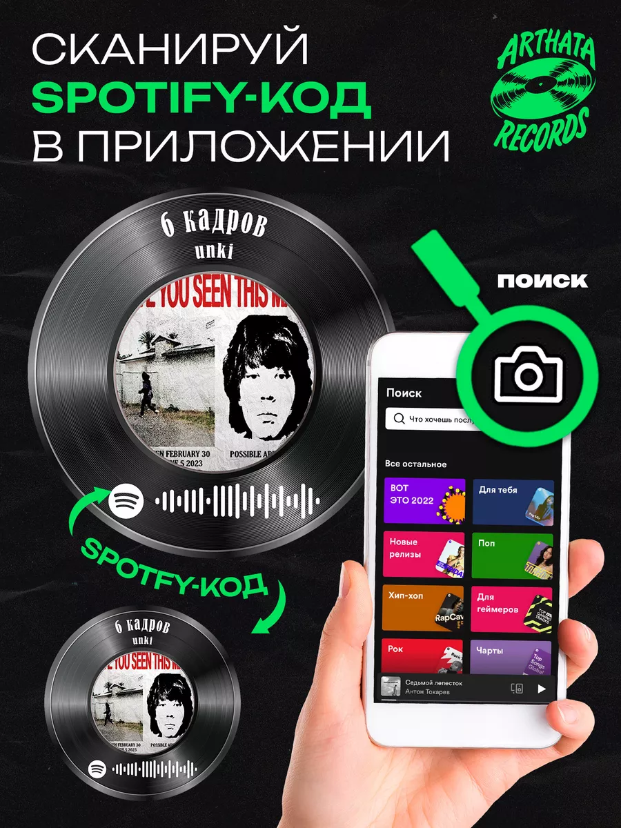 Постер unki, брелоки spotify unki - 6 кадров Arthata-Records 195749419  купить за 665 ₽ в интернет-магазине Wildberries