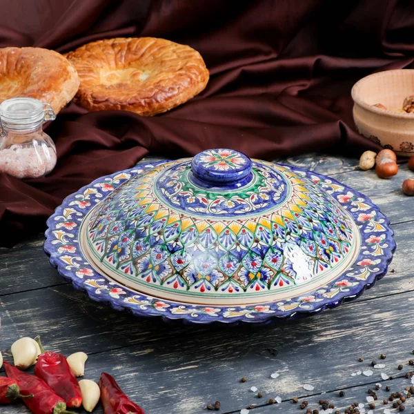 Блинница Риштанская Керамика Цветы