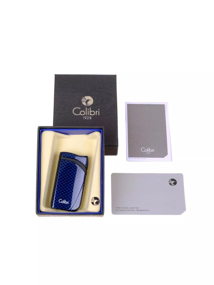 Зажигалка сигарная Colibri Falcon, синий карбон LI310T8 COLIBRI  (Великобритания) 195793672 купить в интернет-магазине Wildberries