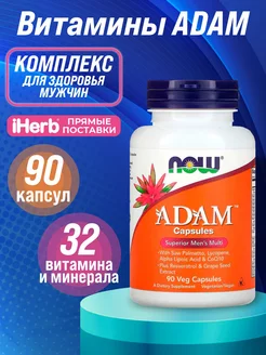 Витамины ADAM комплекс для мужчин 90 капсул NOW 195795003 купить за 2 029 ₽ в интернет-магазине Wildberries