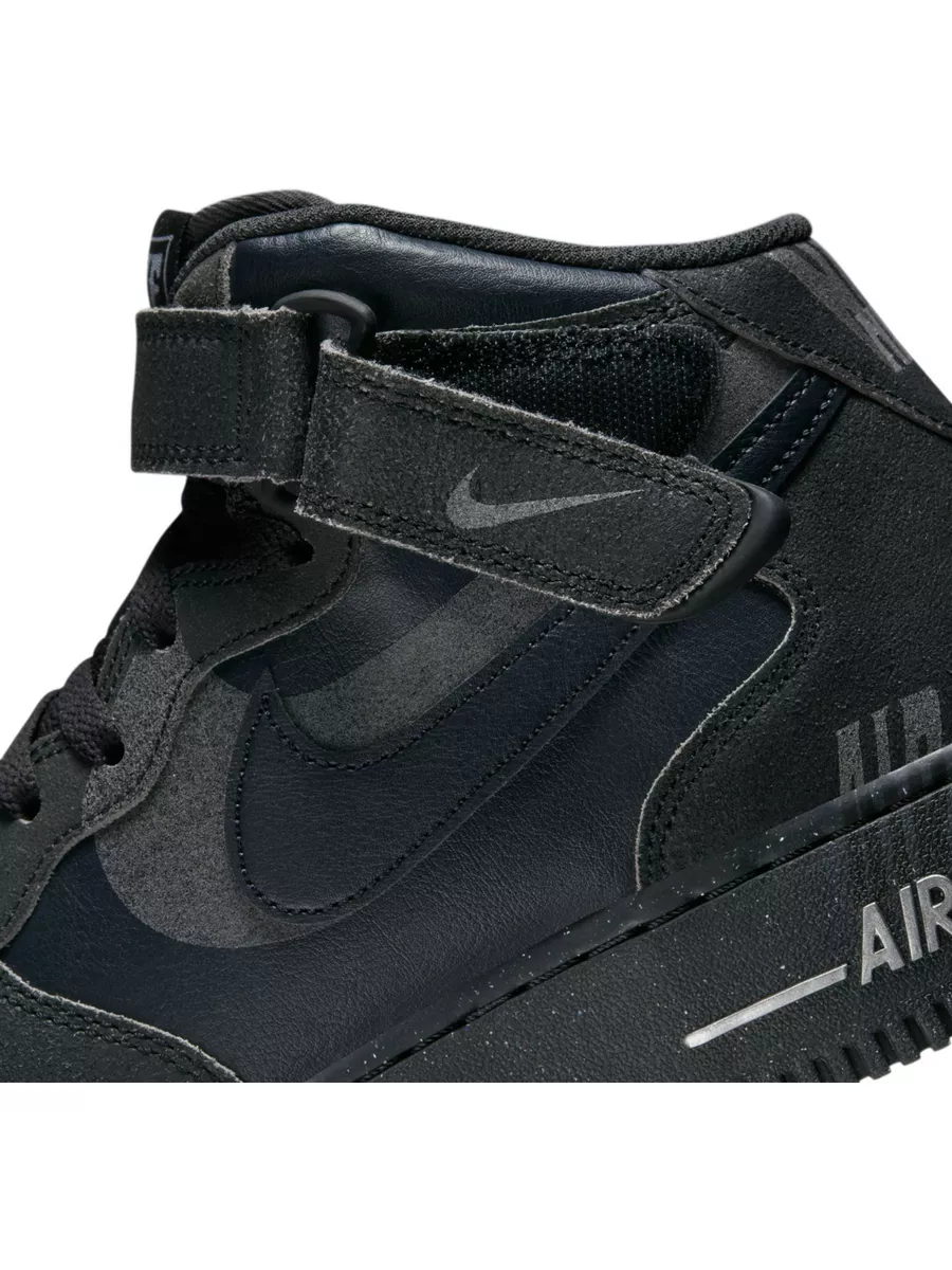 Nike air force 1 mid '07 trainers in black/white hotsell