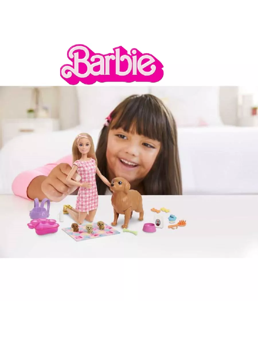 Барби с собакой, щенками Barbie 195849941 купить за 3 405 ₽ в  интернет-магазине Wildberries