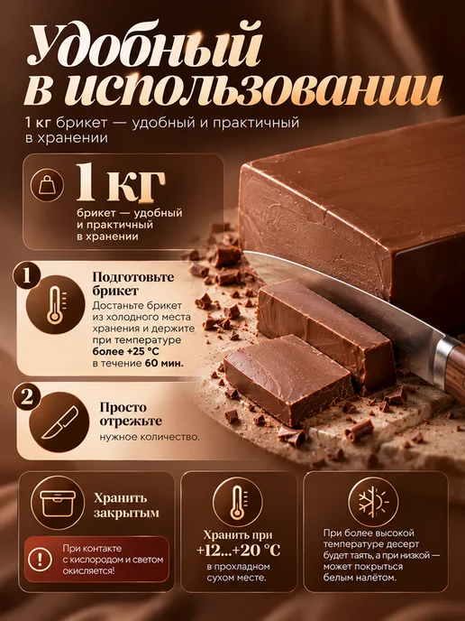 CHOCOART Шоколад Молочный Кондитерский 1кг, 1 кг, фото 7