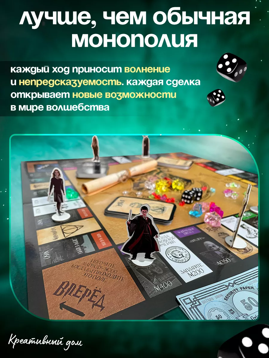 Монополия Гарри Поттер настольная игра MONOPOLY 195875587 купить в  интернет-магазине Wildberries