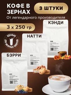 Кэнди, Бэрри, Натти 3х250гр кофе в зернах VIP Coffee 195900449 купить за 1 519 ₽ в интернет-магазине Wildberries