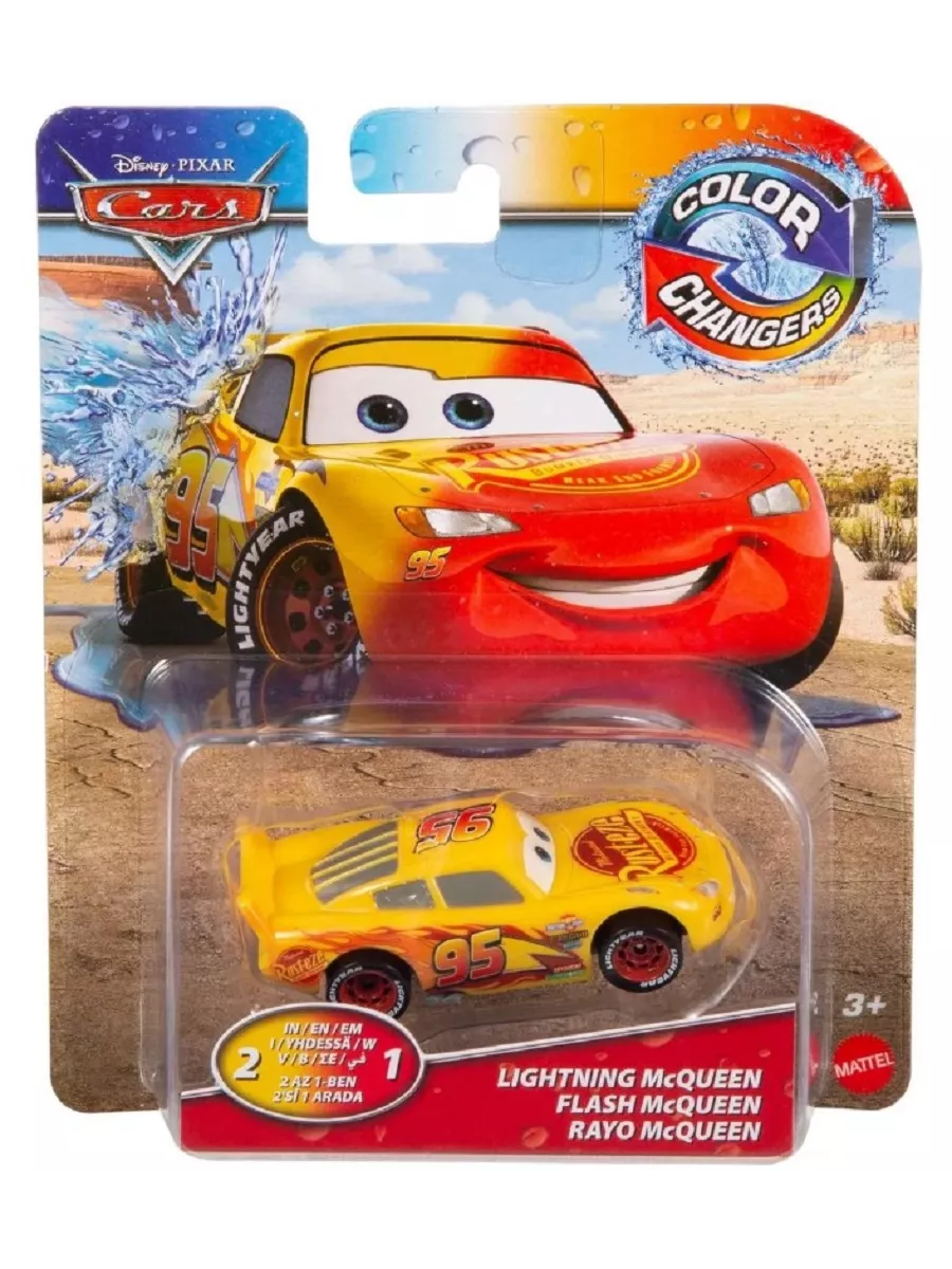 Машинка игрушка Тачки меняет цвет Cars Молния Маккуин Cars 195904859 купить  в интернет-магазине Wildberries