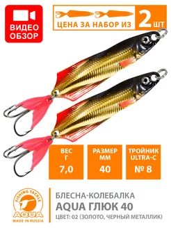 Блесна рыболовная Глюк 40mm 7g цвет 02 2шт Aqua 195946133 купить за 267 ₽ в интернет-магазине Wildberries