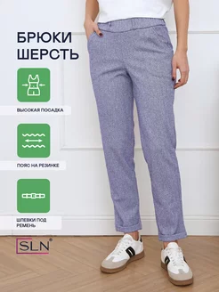 Брюки утепленные на резинке офисные SLN 195964279 купить за 2 123 ₽ в интернет-магазине Wildberries