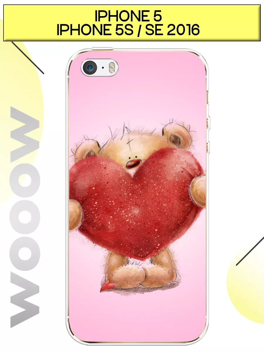 Чехол на iPhone 5 / iPhone 5S / iPhone SE 2016 с принтом Wooow Case  195973162 купить за 417 ₽ в интернет-магазине Wildberries