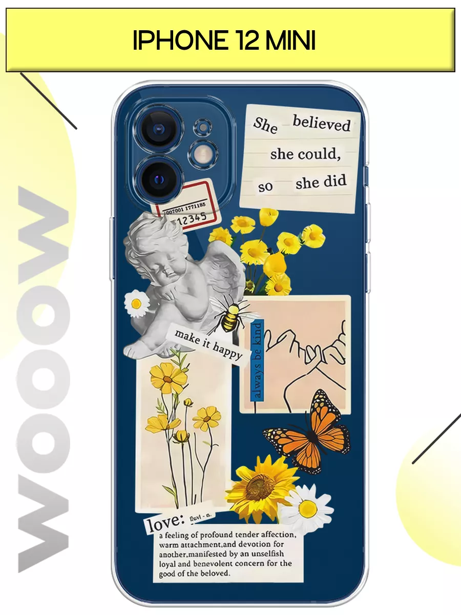 Чехол на Apple iPhone 12 mini с принтом Wooow Case 196003002 купить за 281  ₽ в интернет-магазине Wildberries