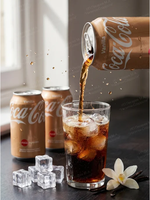 Coca-Cola Напиток газированный Кока-Кола Vanilla, 3 банки, 330 мл, фото 2