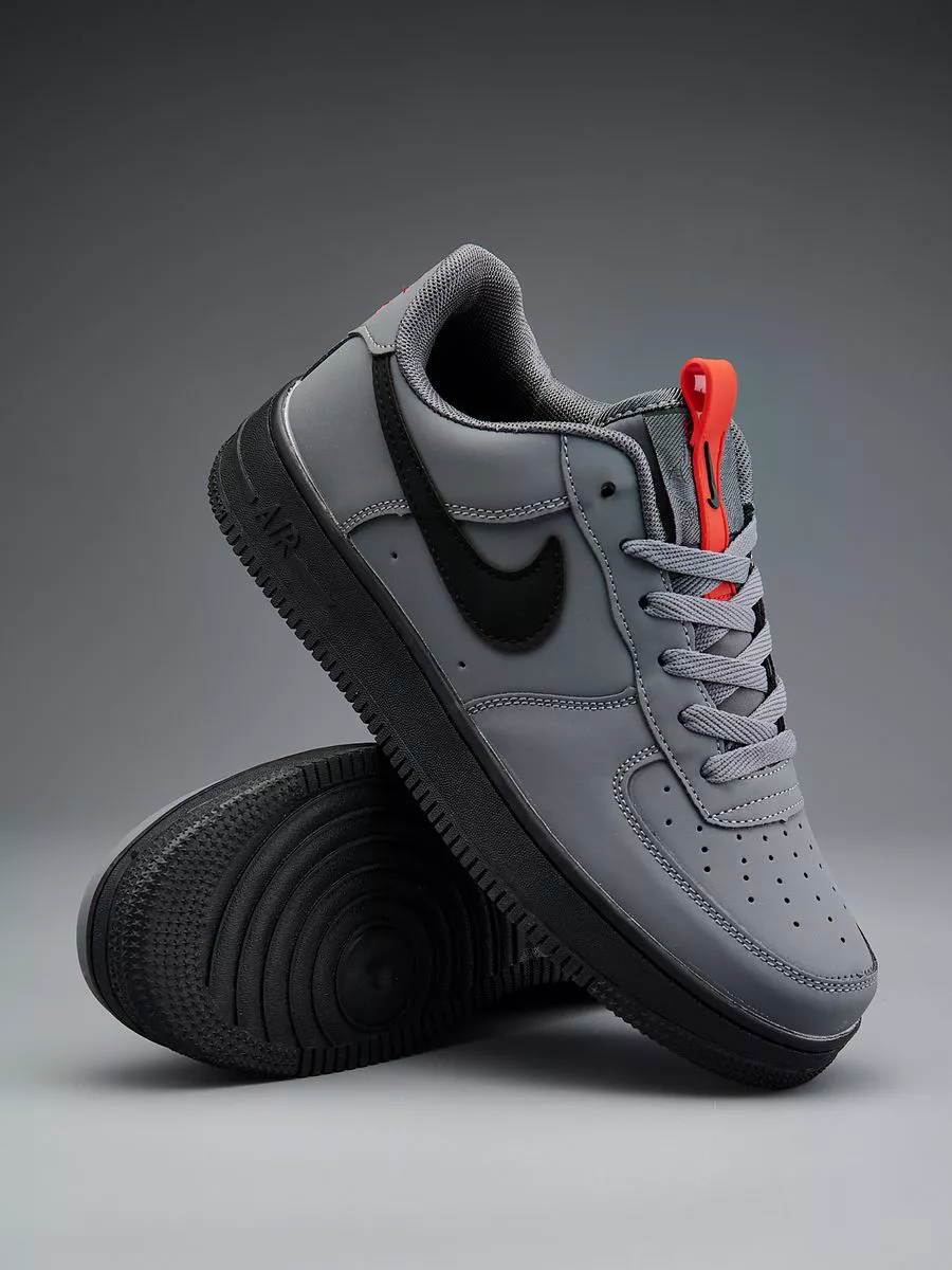 Air force 1 anthracite black and red price best sale