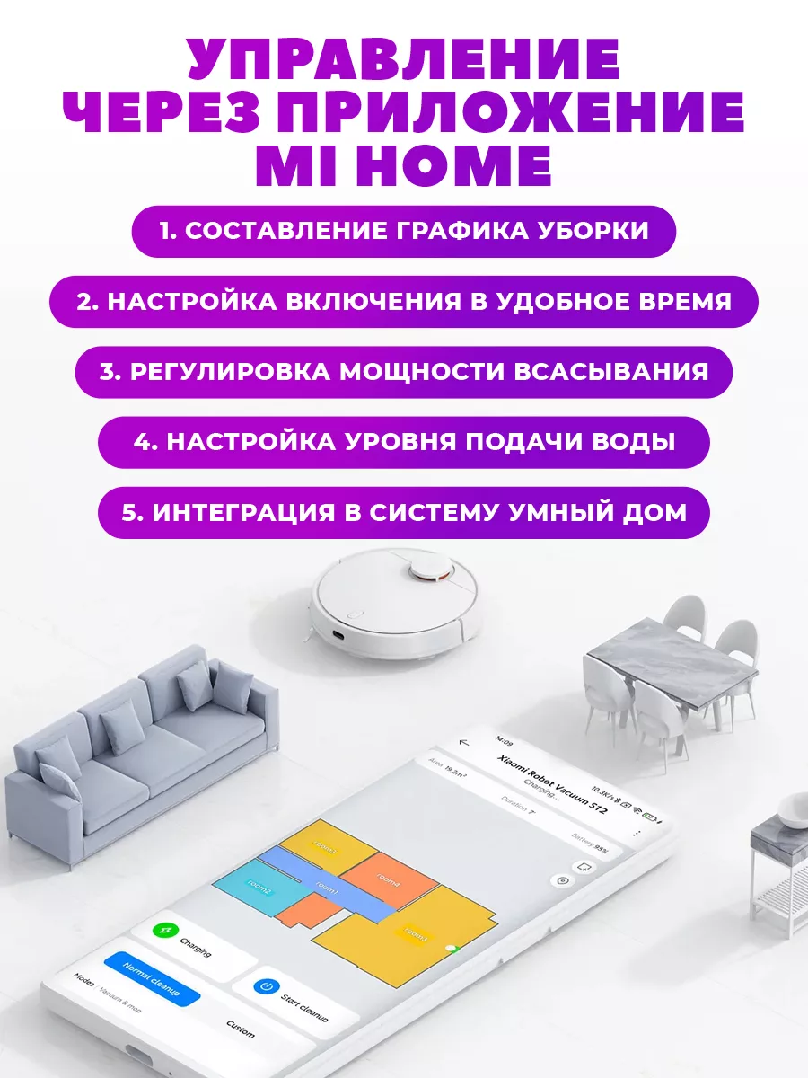 Моющий робот-пылесос для дома Robot S12 Xiaomi 196045693 купить за 17 118 ₽  в интернет-магазине Wildberries