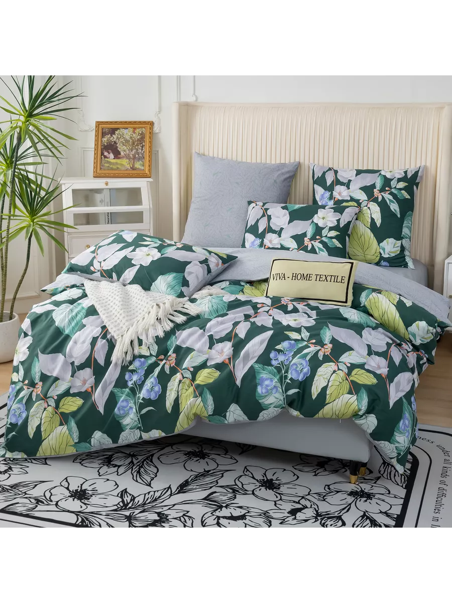 Постельное белье 2 спальное хлопок VIVA HOME TEXTILE 196101035 купить за 4  553 ₽ в интернет-магазине Wildberries