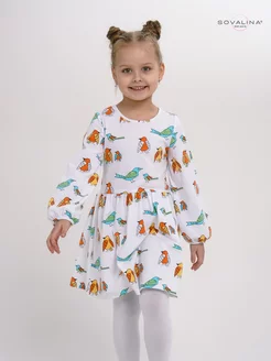 Нарядное платье в садик с длинным рукавом SOVAlina 196136737 купить за 545 ₽ в интернет-магазине Wildberries