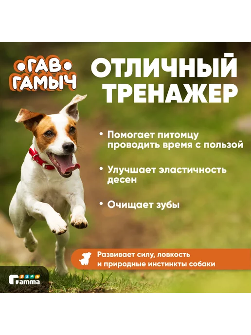 GAMMA Игрушка для собак Сердце с веревкой 9*8.5см, 9x8.5 см, фото 4
