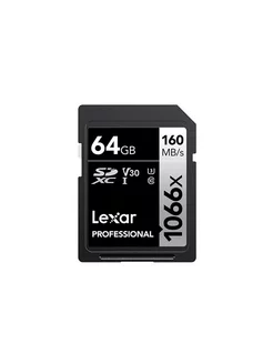 Карта памяти SDXC 64GB Professional 1066x UHS-I U3 V30 Lexar 196203247 купить за 1 891 ₽ в интернет-магазине Wildberries