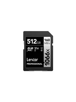 Карта памяти SDXC 512GB Professional 1066x UHS-I U3 V30 Lexar 196203254 купить за 15 593 ₽ в интернет-магазине Wildberries