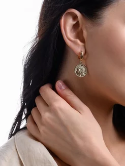 Серьги монетки позолоченные бижутерия EarringsShell 196256911 купить за 2 817 ₽ в интернет-магазине Wildberries