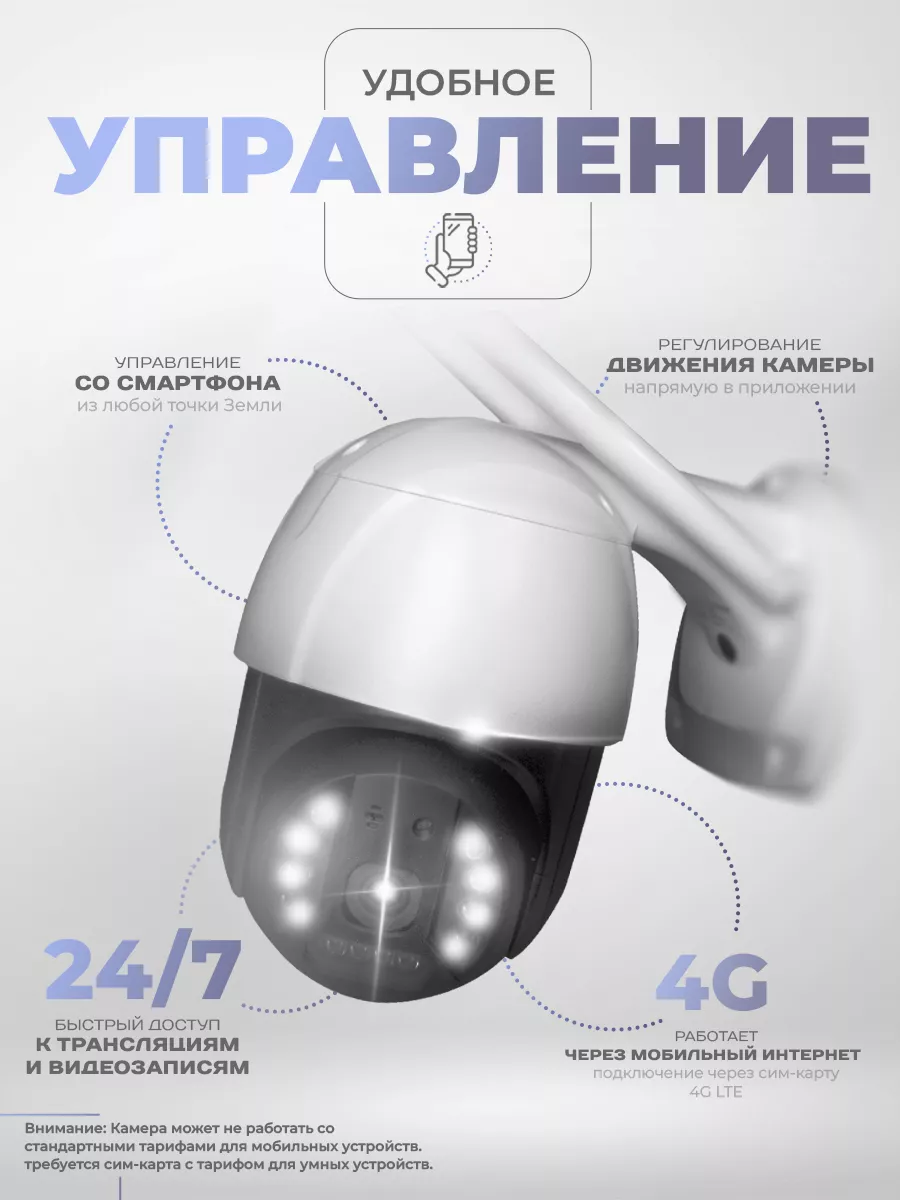 Поворотная камера видеонаблюдения 4G 2Мп PS-GBV20 PS-link 196303311 купить  за 3 955 ₽ в интернет-магазине Wildberries