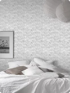 Обои бумажные кирпич серые Кирпичики19 - 1 рулон. Купить обои на стену. Изображение 13