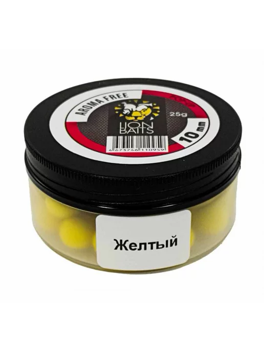 Lion Baits Насадка.Бойлы плавающие Pop-Up Aroma Free зеленые 12мм 25гр, 25 г
