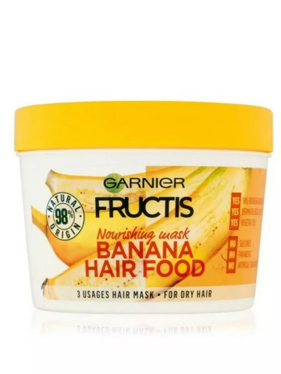 Fructis Superfood Маска для волос Банан 3в1 Garnier 196355064 купить за 720  ₽ в интернет-магазине Wildberries