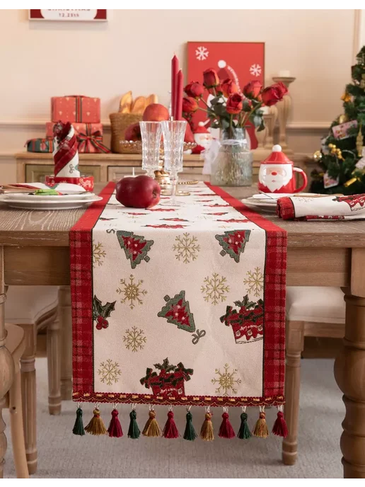 ToLana Новогодняя дорожка на стол 35х240, 35x240