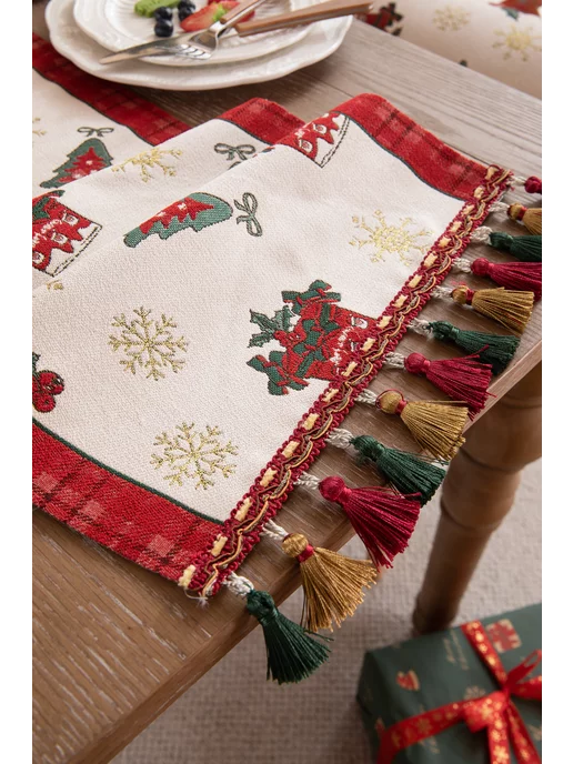 ToLana Новогодняя дорожка на стол 35х240, 35x240, фото 3
