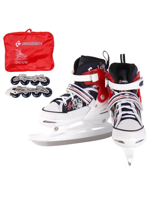 Comiron Коньки-ролики раздвижные 2 в 1 39-42 р, 39-42, фото 2