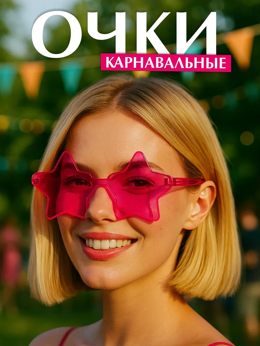 Карнавальные очки имиджевые Звезды аксессуар для вечеринок