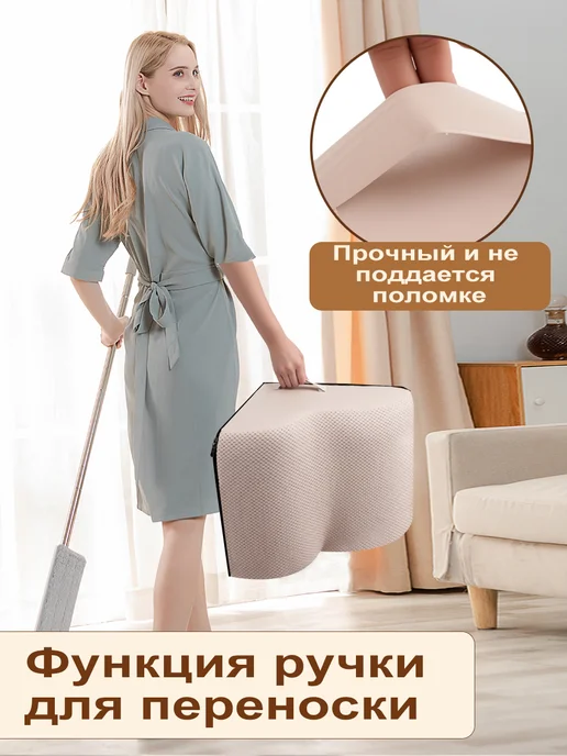 Meowso Лестница для собак прикроватная 40см, бежевый, фото 6