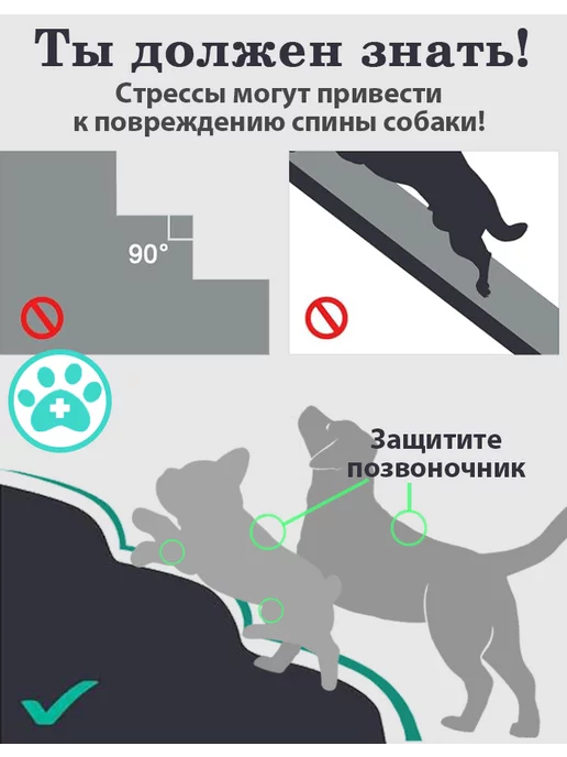 Meowso Лестница для собак прикроватная машинная стирка, 40cm, вариант, фото 2